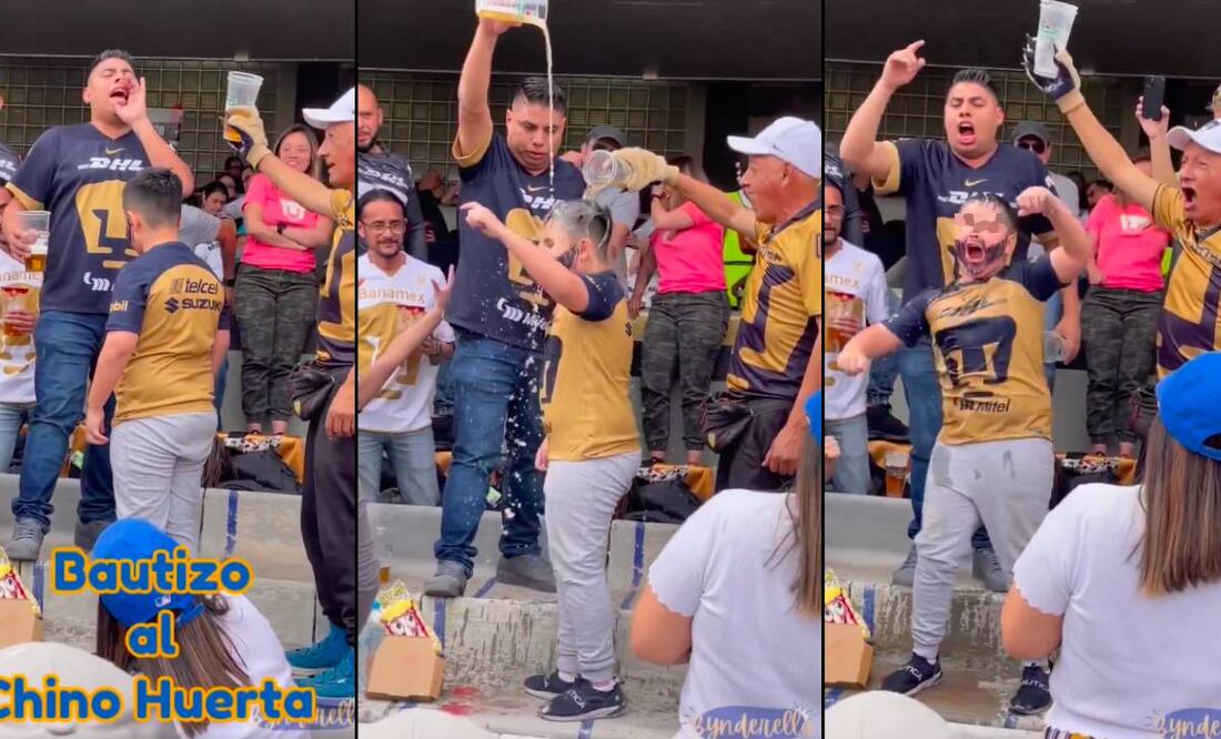 El pequeño aficionado de los Pumas disfrutó su bienvenida a la porra del club. Foto: Especial