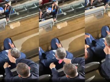 Exhiben que presidente de la AFA tiene un asistente personal que le limpia el sudor