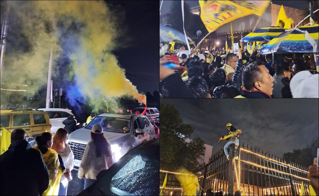 Aficionados de las Águilas alentaron a su equipo de cara al juego de Vuelta de la FInal ante Toluca con una serenata. FOTOS: Sebastián García | EL UNIVERSAL