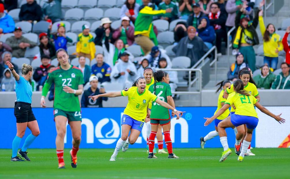 La Selección Mexicana no pudo derrotar a Brasil en el Copa Oro W y se quedaron cerca de la Final. Foto: Imago7