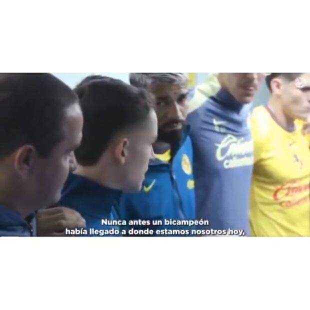 Álvaro Fidalgo motivó a sus compañeros antes del América vs Toluca en Liguilla. Foto: Especial