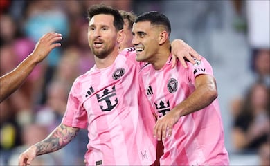 Germán Berterame se estrenó como goleador del Inter de Miami ¡Así lo festejó con Messi!