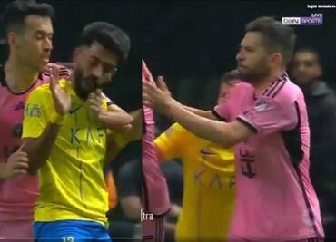 ¡No saben perder! Sergio Busquets agredió a un jugar del Al Nassr durante goleada al Inter Miami