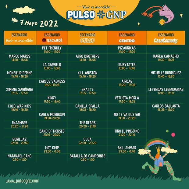 Gorillaz regresa a México para el festival Pulso GNP 2022 en Querétaro