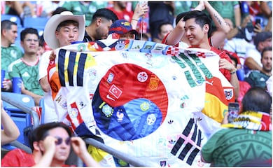 La afición de Corea del Sur se apodera del estadio Monterrey en la Copa del Mundo 2026  