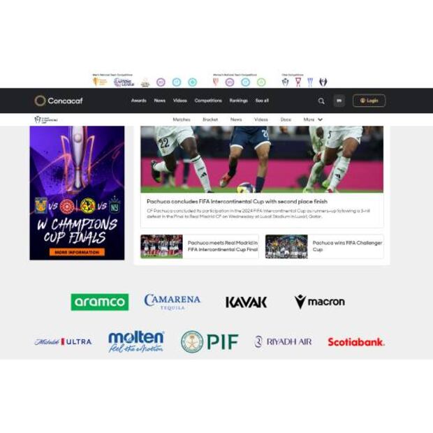 En la página oficial de la Concacaf Champions Cup ya no aparece Fox Sports en las marcas socias del torneo. Foto: Especial