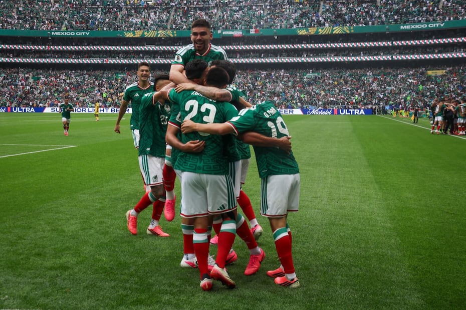 Selección Mexicana en festejo de gol, durante el partido inaugural de Sudáfrica en el Mundial de 2026 - Foto: Luis Camacho | EL UNIVERSAL