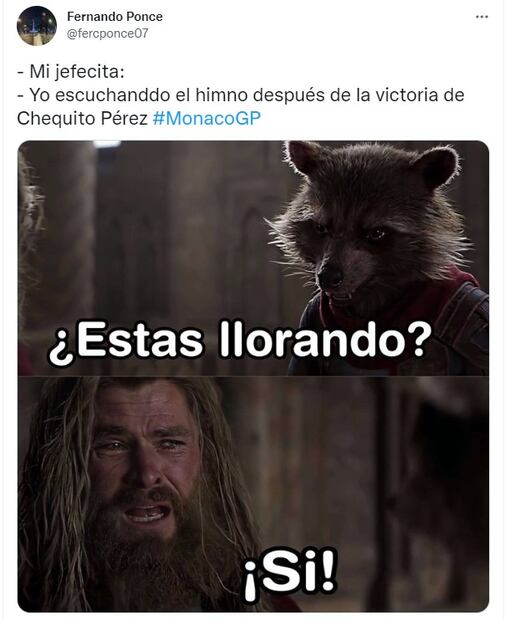 Los 10 mejores memes de "Chequito, viejo sabroso" Pérez y su triunfo en Mónaco
