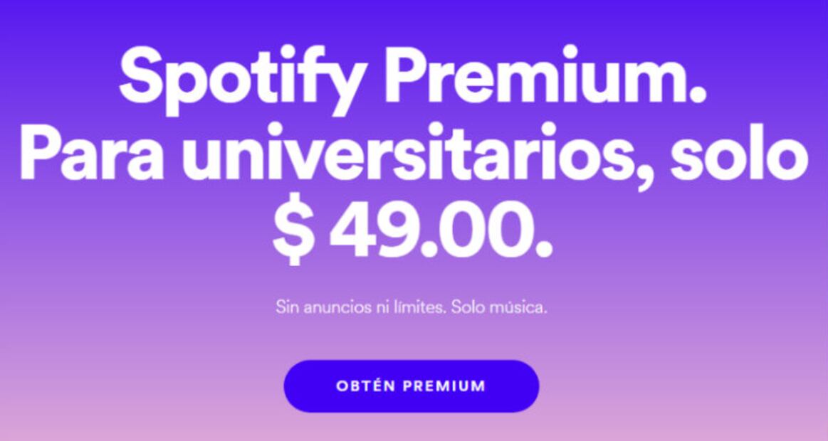 Spotify lanza precio especial para Universitarios en México