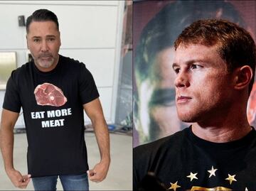 Óscar de la Hoya y su provocadora playera dedicada al Canelo Álvarez