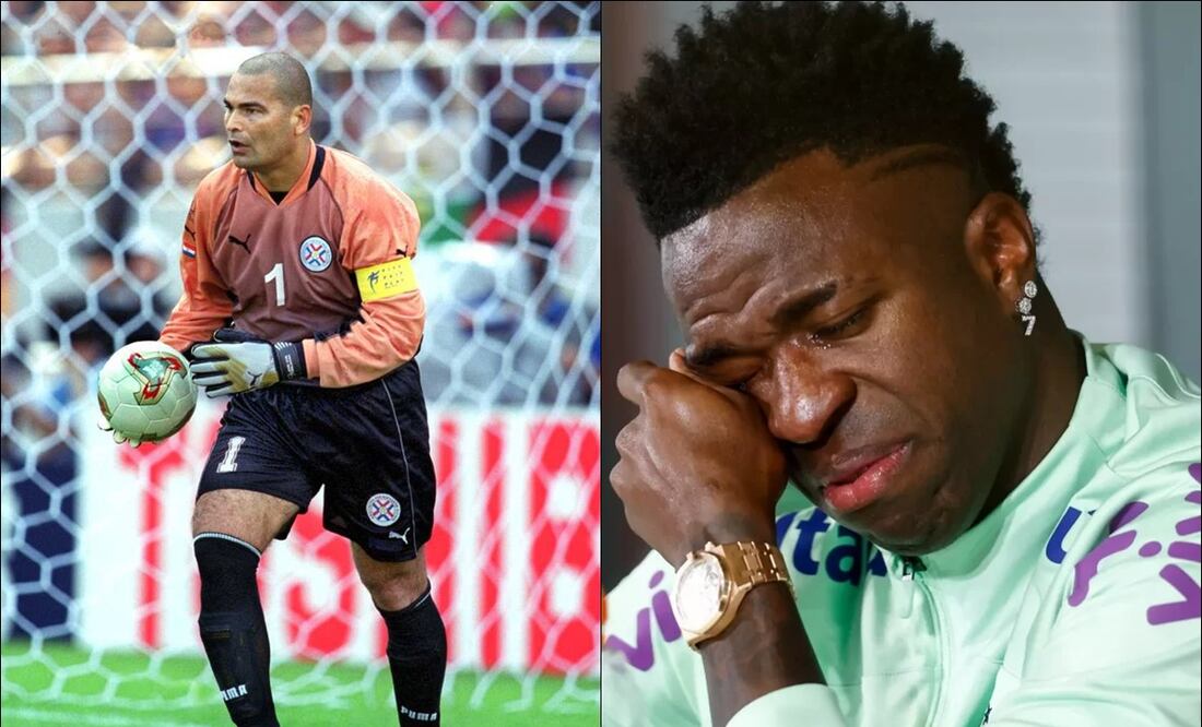 José Luis Chilavert y Vinícius. FOTOS: Capturas