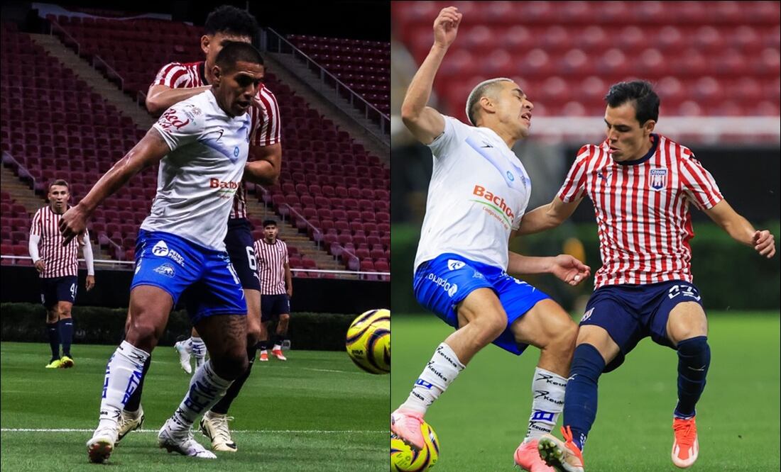 Bryan Mendoza, de Celaya; y Hugo Camberos, del Tapatío. FOTOS: Imago7