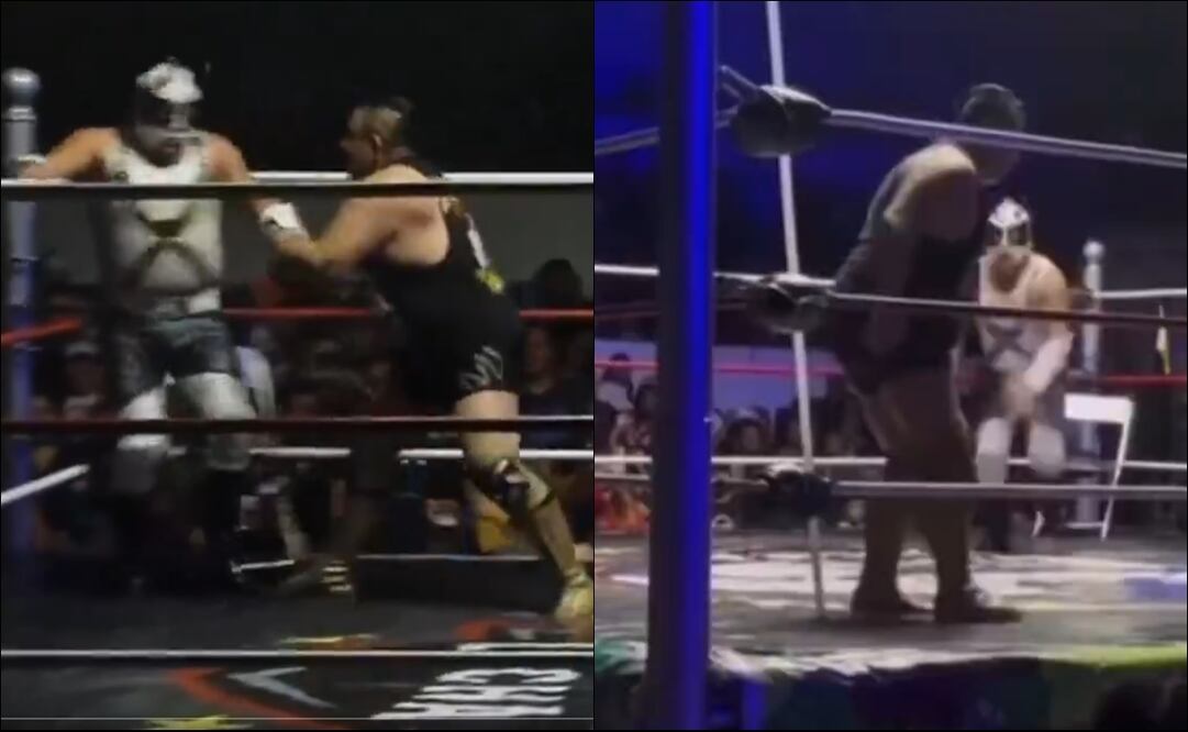 El luchador Ursus terminó con una lámpara clavada en el brazo mientras enfrentaba a Joe Líder. FOTOS: Capturas