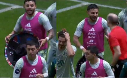 Alexis Vega fue reventado por intentar ponerle el sombrero de Caramelo a Henry Martín