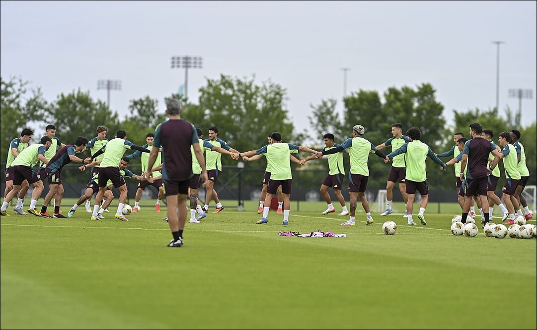 Jugadores de la Selección Mexicana, durante uno de sus entrenamientos en 2025. FOTO: Imago7