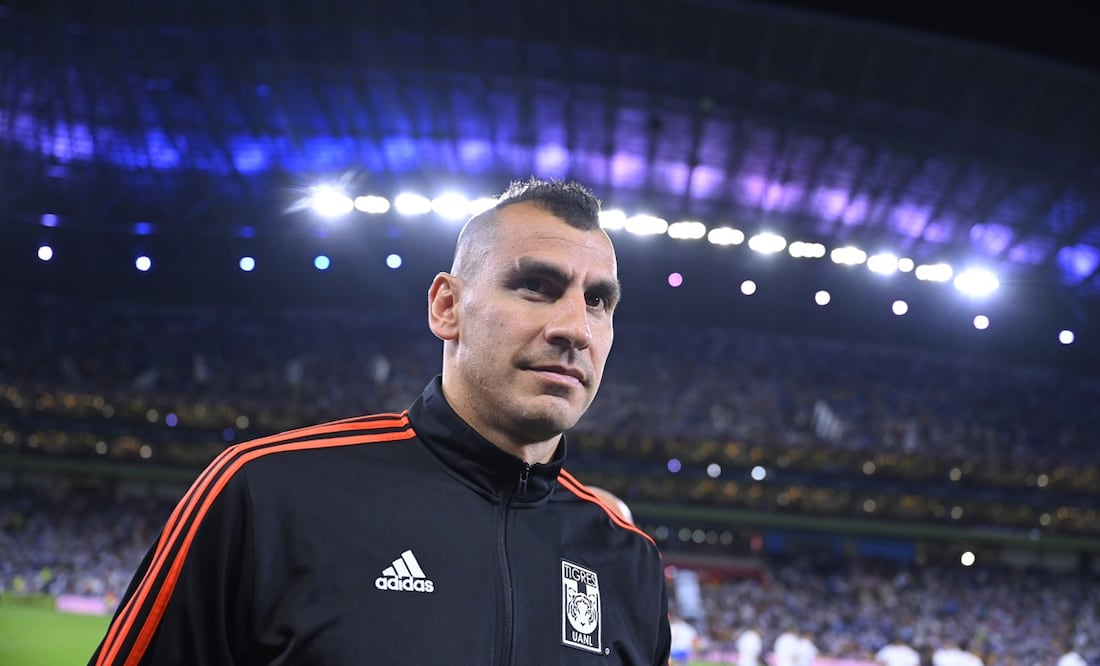 Nahuel Guzmán en el Estadio BBVA en el Rayados vs Tigres del Clausura 2024 / FOTO: Imago7