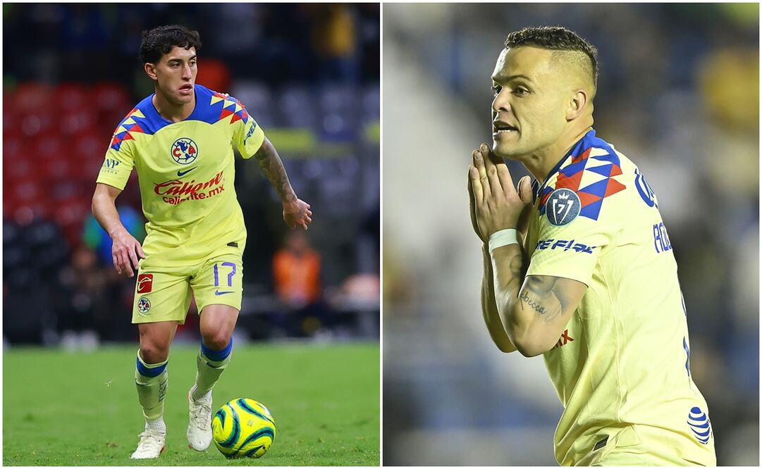 Alejandro Zendejas y 'Cabecita' Rodríguez, jugadores del América - Foto: Imago7