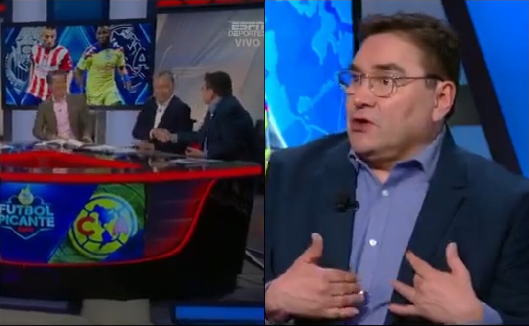 Jorge Pietrasanta, durante el programa 'Futbol Picante' de ESPN. FOTOS: Capturas