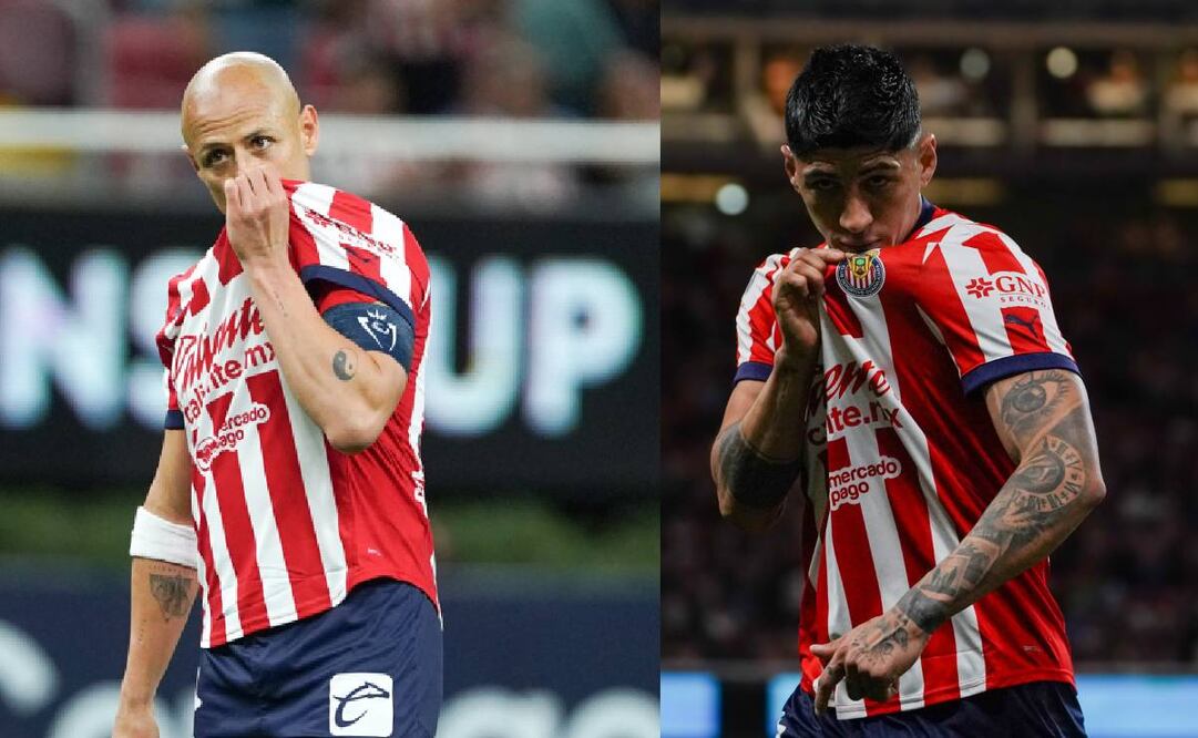 Chicharito y Alan Pulido, durante su estancia en Chivas, no han podido jugar junto. Foto: Imago7