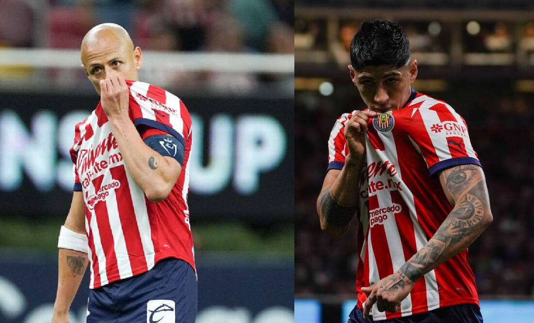 Chicharito y Alan Pulido, durante su estancia en Chivas, no han podido jugar junto. Foto: Imago7