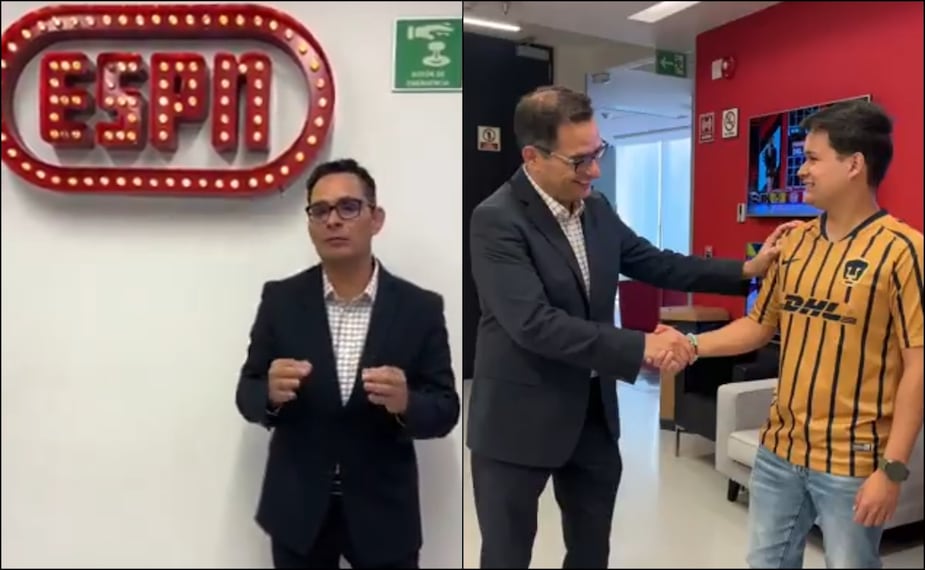Así anunció Gustavo Mendoza su llegada a ESPN. FOTO: Capturas