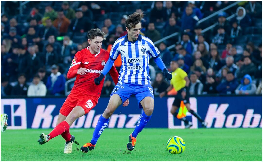 Rayados y Toluca disputando el partido de la Jornada 7 del Clausura 2024 - Foto: Imago7