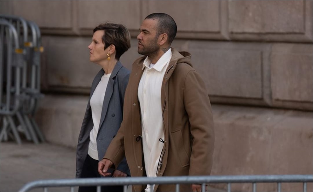 Dani Alves, durante una de sus visitas a los juzgados. FOTO: Captura