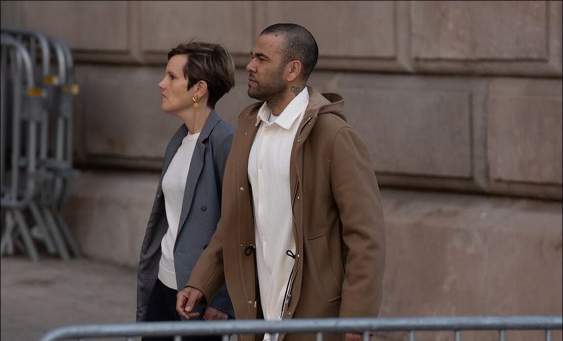 Dani Alves, durante una de sus visitas a los juzgados. FOTO: Captura