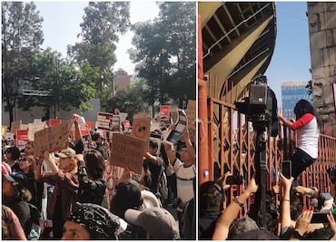 Se desata el caos tras la llegada de la manifestación antitaurina a la Plaza México