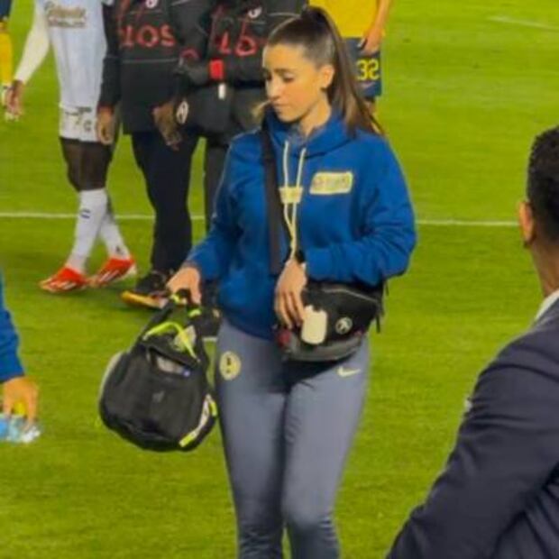 Alexia Meouchi, doctora del América, deslumbró con su presencia en el duelo ante los Xolos de la J2. FOTO: @alexiameouchi / Especial