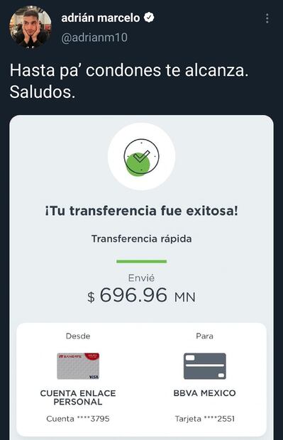 Joven pide dinero en Twitter para ir al cine y le depositan más de 1500 pesos