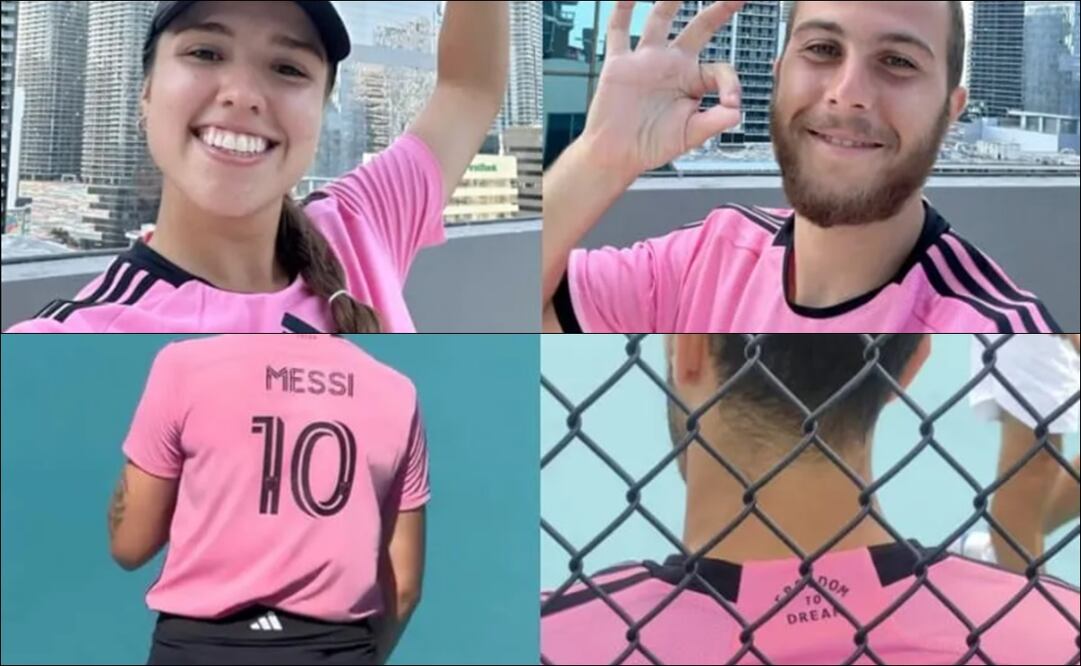 Tenistas lucen la camiseta de Lionel Messi con el Inter Miami / Foto: Especiales