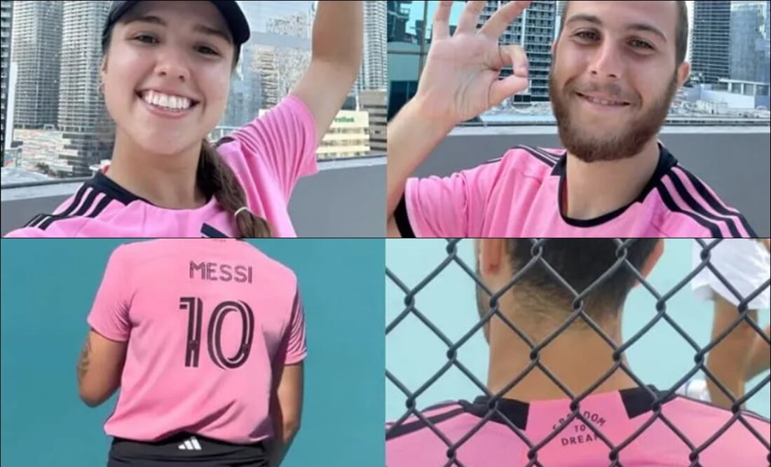 Tenistas lucen la camiseta de Lionel Messi con el Inter Miami / Foto: Especiales