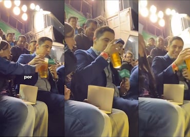 Andrés Vaca narró con cerveza en mano el partido América vs Cruz Azul