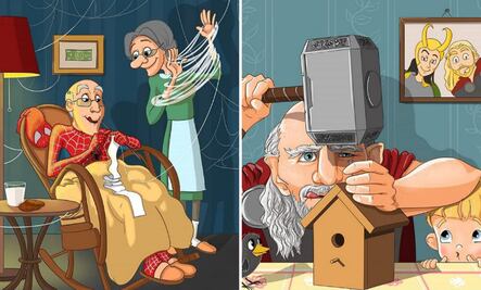 Así se verían nuestros superhéroes favoritos si envejecieran