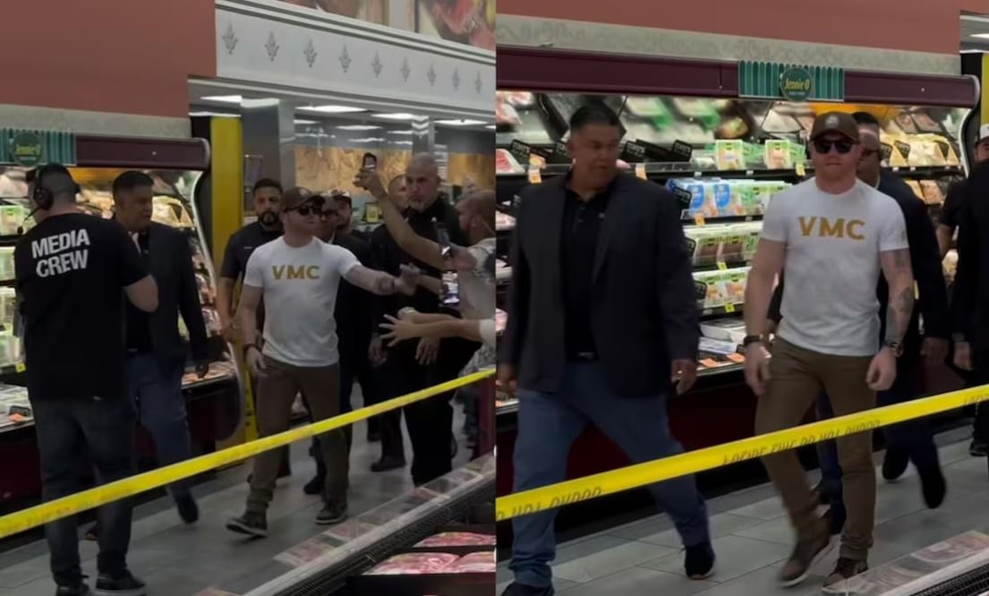 Canelo Álvarez, de visita en un supermercado - Foto: Especial
