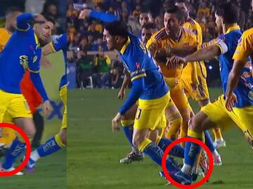 VIDEO: La dura entrada de Rafael Carioca sobre Diego Valdés que 'perdonó' el árbitro Marco Ortiz