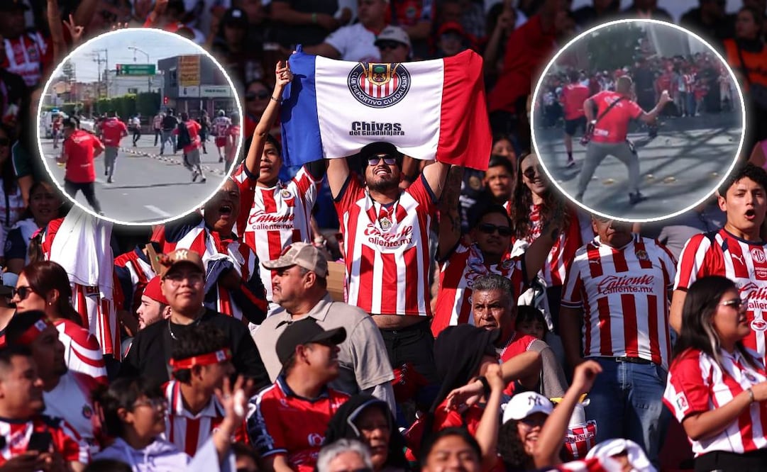 La violencia se desató previo al duelo amistoso entre el Irapuato y las Chivas. FOTO: @Chivas / Capturas