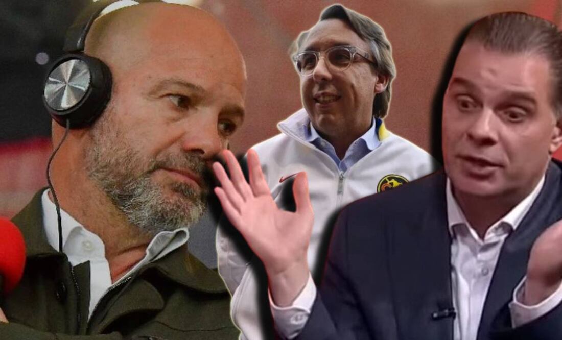 Luis García y Christian Martinoli en TV Azteca y Emilio Azcárraga con sudadera del América / FOTOS: Capturas y Especial