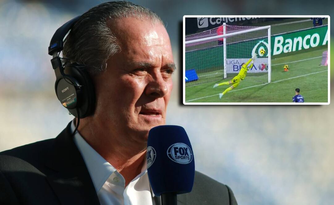 Raúl Orvañanos pensó que Lucas Ocampos había marcado un golazo y lo gritó, pero en realidad fue atajadón de Hugo González. Foto: Especial