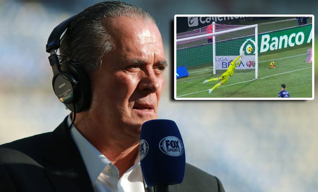 Raúl Orvañanos pensó que Lucas Ocampos había marcado un golazo y lo gritó, pero en realidad fue atajadón de Hugo González. Foto: Especial