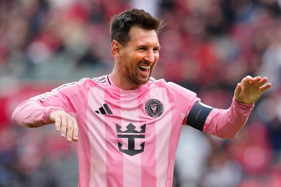 Lionel Messi en festejo de gol, durante un partido del Inter Miami de la MLS - Foto: AP