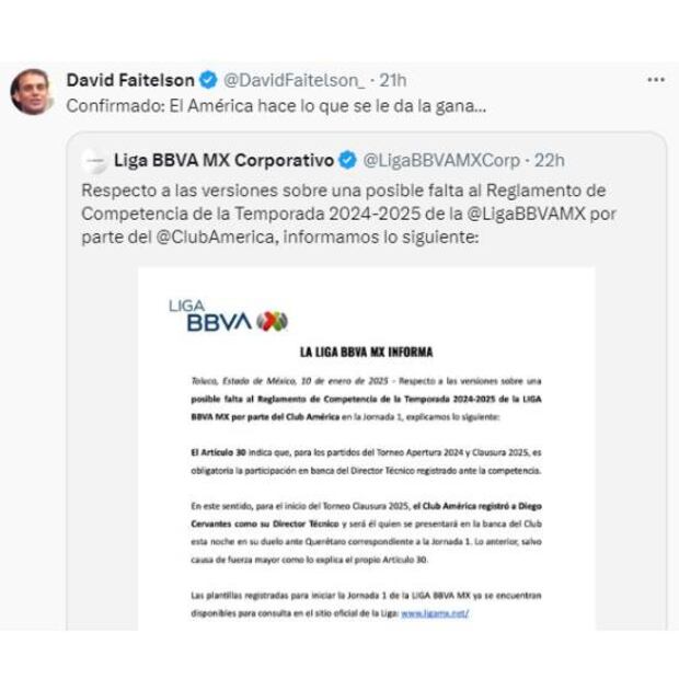 David Faitelson explotó en contra de la Liga MX por permitir que André Jardine no dirigiera un juego del América. Foto: Especial