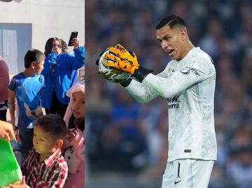 Ángel Malagón regala juguetes a los niños en Michoacán; el guardameta no olvida sus orígenes