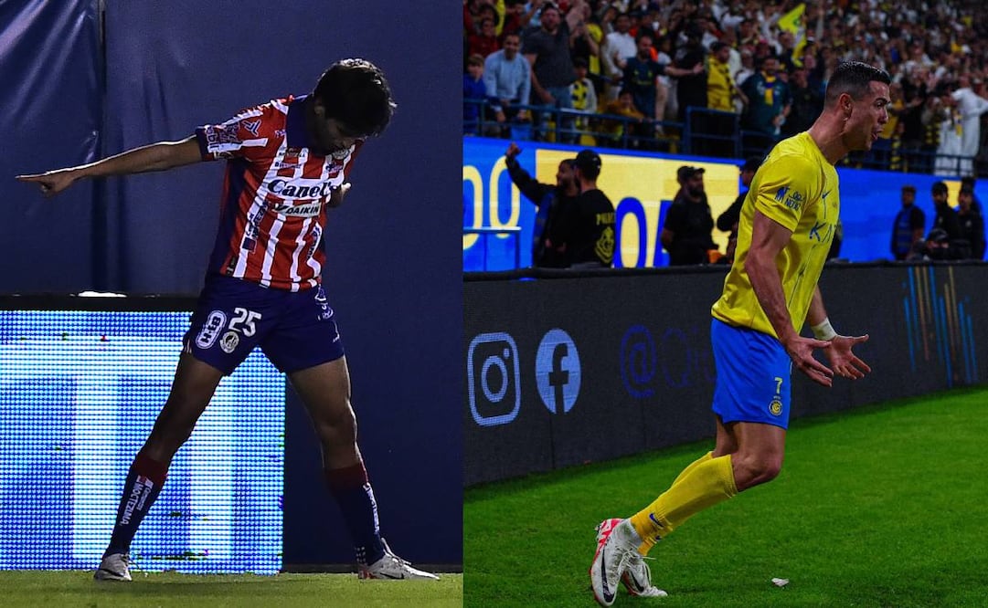 Jürgen Damm festejó su gol con el Atlético de San Luis como Cristiano Ronaldo. Foto: Especial