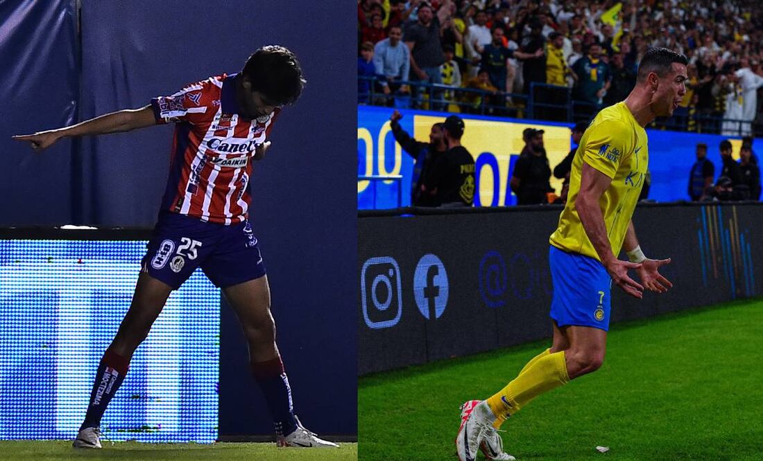 Jürgen Damm festejó su gol con el Atlético de San Luis como Cristiano Ronaldo. Foto: Especial