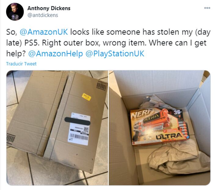 Compran un PlayStation 5 por Amazon y reciben comida para perro