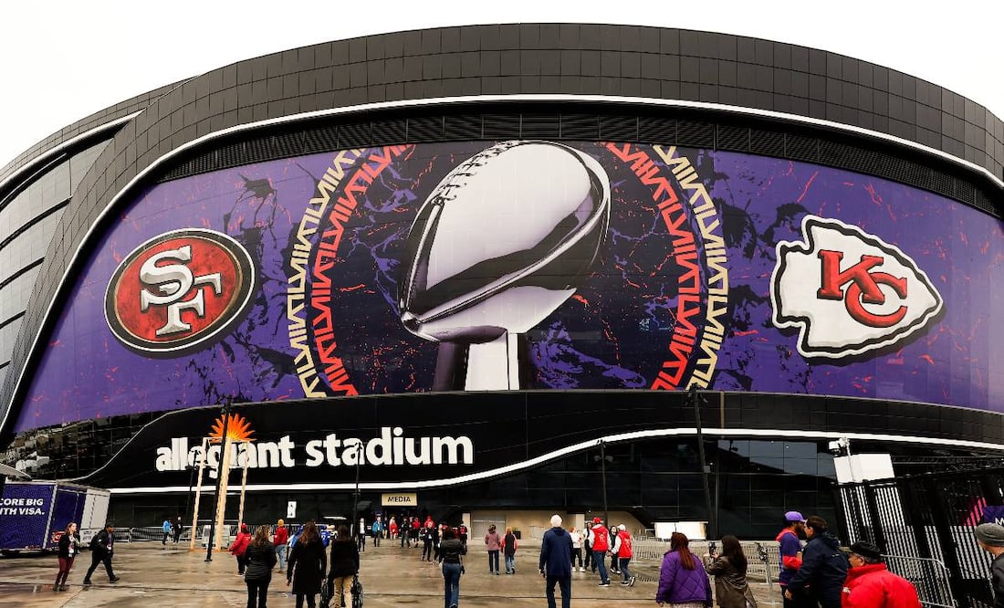 El Allegiant Stadium albergó el Super Bowl entre 49ers y Chiefs. Foto: NFL