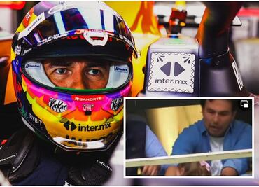 ¡'Checo' Pérez casi sufre un infarto! Tremendo susto por tropezón de su hija en palco de Estadio Akron
