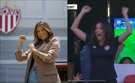 Eva Longoria celebró en grande uno de los goles de Necaxa pese a la derrota